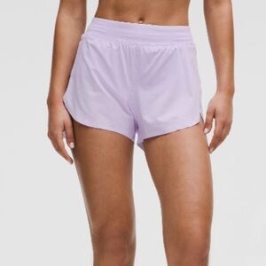 Lululemon Athletica Fast and Free High Rise Split Short 3” in Lavender Frost
